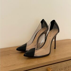 SCHUTZ Black and Clear Heels